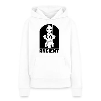 Déesse sur le trône - Hyjnesha në fron - Sweat à capuche Premium bio Femme - blanc - Devant - Julia (174cm)