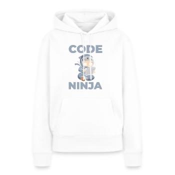 Code Ninja Für Computerfans - Frauen Premium Bio Hoodie - Weiß - Vorne - Julia (174cm)