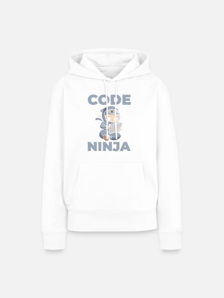 Code Ninja Für Computerfans - Frauen Premium Bio Hoodie - Weiß