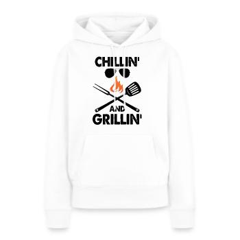 Grillmaster Chillin and Grillin - Women’s Premium Organic Hoodie - white - Front - Julia (174cm)