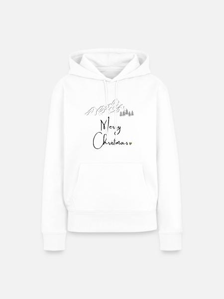 Merry Christmas - Frauen Premium Bio Hoodie - Weiß