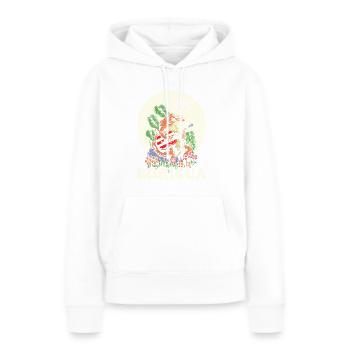 Boricua-frosch-musikdesign - Sweat à capuche Premium bio Femme - blanc - Devant - Julia (174cm)