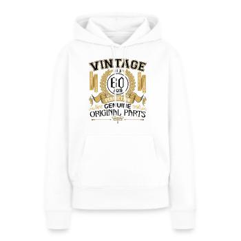 Jahrgang 60 Jahre - Geburtstagsgeschenk 60 Jahre !!! - Frauen Premium Bio Hoodie - Weiß - Vorne - Julia (174cm)
