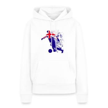 Équipe nationale d’Australie - Sweat à capuche Premium bio Femme - blanc - Devant - Julia (174cm)