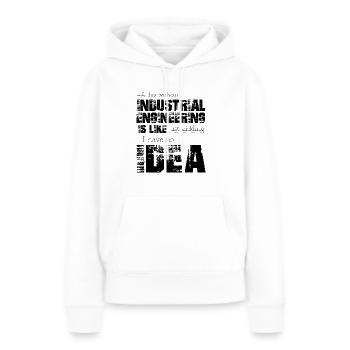 Génie industriel - Sweat à capuche Premium bio Femme - blanc - Devant - Julia (174cm)