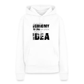 Économie - Sweat à capuche Premium bio Femme - blanc - Devant - Julia (174cm)