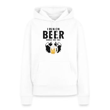 Hausabriss und Renovierungs Design - Frauen Premium Bio Hoodie - Weiß - Vorne - Julia (174cm)