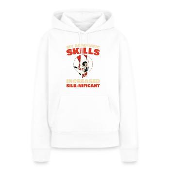 Mes compétences acrobatiques se sont améliorées - Sweat à capuche Premium bio Femme - blanc - Devant - Julia (174cm)