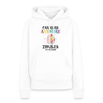 Thérapie de la dyslexie pour le mois de la dyslexie - Sweat à capuche Premium bio Femme - blanc - Devant - Julia (174cm)