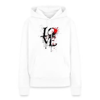 Love love - Women’s Premium Organic Hoodie - white - Front - Julia (174cm)