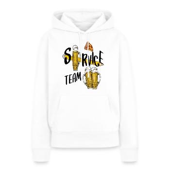 Service Team Bier - Frauen Premium Bio Hoodie - Weiß - Vorne - Julia (174cm)