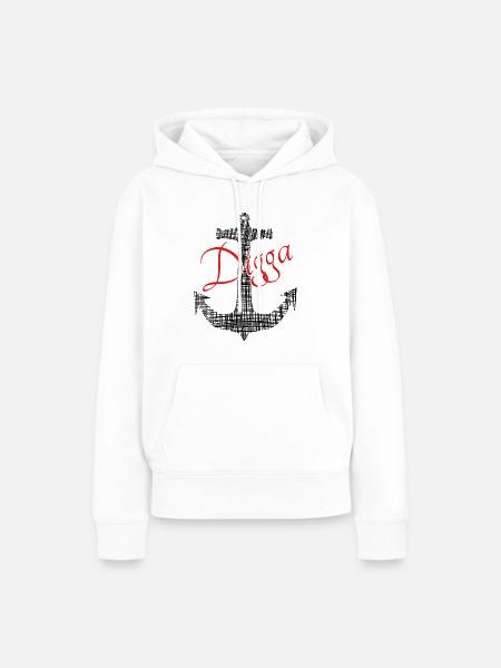 Digga Anker - Frauen Premium Bio Hoodie - Weiß