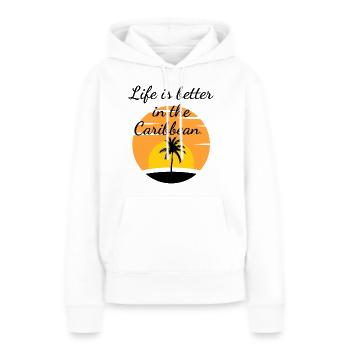 Die Karibik - Frauen Premium Bio Hoodie - Weiß - Vorne - Julia (174cm)