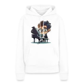Klassischer Virtuose - Frauen Premium Bio Hoodie - Weiß - Vorne - Julia (174cm)