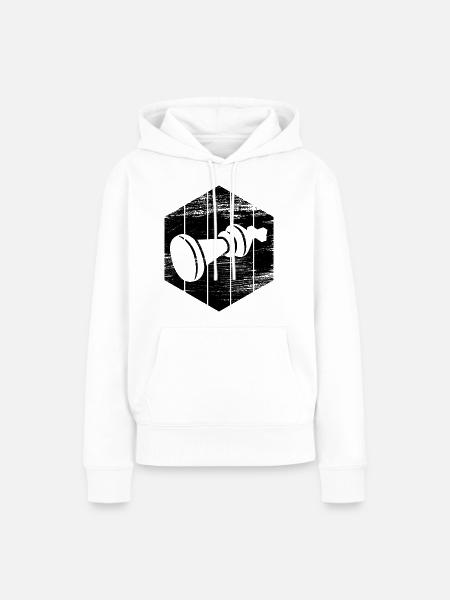 Schachfigur - Frauen Premium Bio Hoodie - Weiß