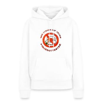 Hagebuttentee Haters - Frauen Premium Bio Hoodie - Weiß - Vorne - Julia (174cm)