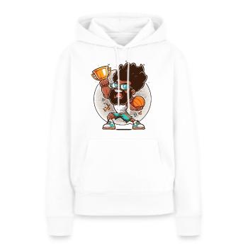 Slam Dunk König - Frauen Premium Bio Hoodie - Weiß - Vorne - Julia (174cm)