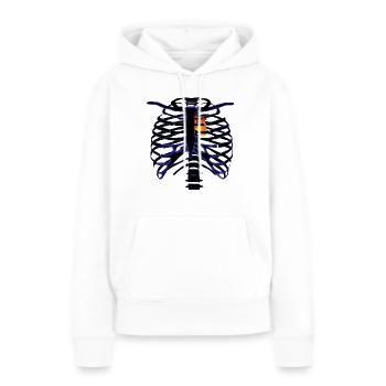 Skelett-Torso Halloween - Frauen Premium Bio Hoodie - Weiß - Vorne - Julia (174cm)