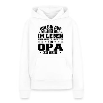 ich bin stolz wie ein Opa - Frauen Premium Bio Hoodie - Weiß - Vorne - Julia (174cm)