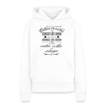 Chefköchin mit Tattoos. Tätowierte Köchin. - Frauen Premium Bio Hoodie - Weiß - Vorne - Julia (174cm)