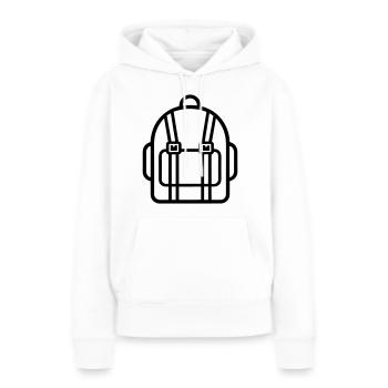 Rucksack - Frauen Premium Bio Hoodie - Weiß - Vorne - Julia (174cm)