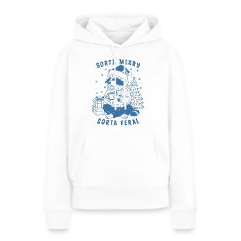 Sorta Merry Sorta Feral - Women’s Premium Organic Hoodie - white - Front - Julia (174cm)