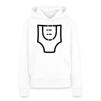 Couche - Sweat à capuche Premium bio Femme - blanc - Devant - Julia (174cm)
