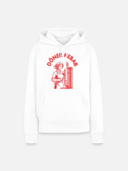 Döner kebab frau - Frauen Premium Bio Hoodie - Weiß
