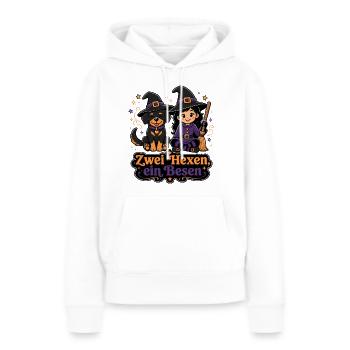 Hexen-Meute - Frauen Premium Bio Hoodie - Weiß - Vorne - Julia (174cm)
