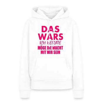 Das wars ich heirate - Frauen Premium Bio Hoodie - Weiß - Vorne - Julia (174cm)