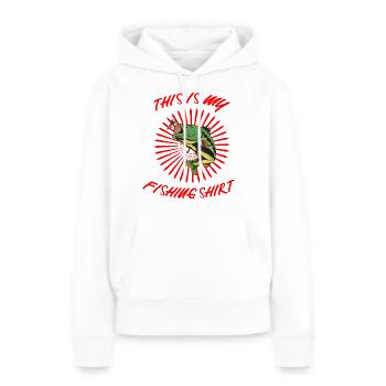 Angeln - Frauen Premium Bio Hoodie - Weiß - Vorne - Julia (174cm)