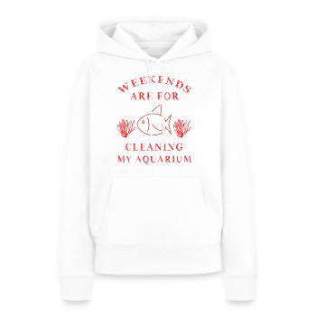 Aquarium - Sweat à capuche Premium bio Femme - blanc - Devant - Julia (174cm)