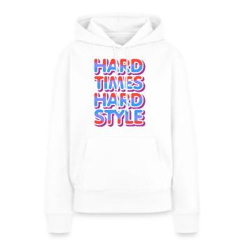Hardstyle Rave Techno Sort Fêter Festival - Sweat à capuche Premium bio Femme - blanc - Devant - Julia (174cm)