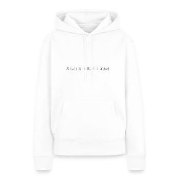 Processus viennois - Sweat à capuche Premium bio Femme - blanc - Devant - Julia (174cm)