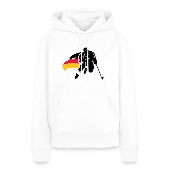 DEUTSCHLAND EISHOCKEY GER STÜRMER MIT ADLERKOPF - Frauen Premium Bio Hoodie - Weiß - Vorne - Julia (174cm)