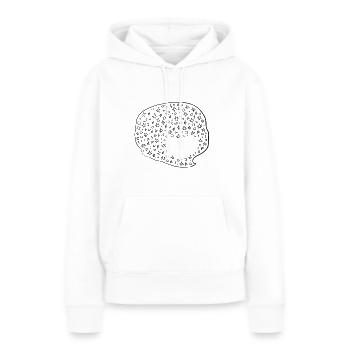 Lustige Gehirnsterne - Frauen Premium Bio Hoodie - Weiß - Vorne - Julia (174cm)