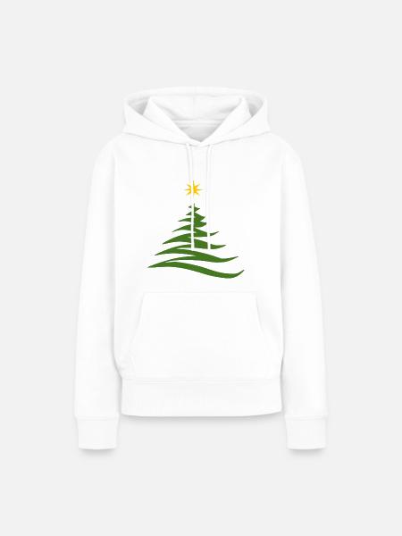 Weihnachtsbaum - Frauen Premium Bio Hoodie - Weiß