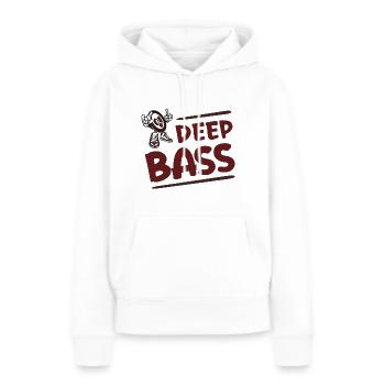 | de basses profondes Dictons de basse drôles - Sweat à capuche Premium bio Femme - blanc - Devant - Julia (174cm)