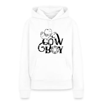 Cowboy Pferde Cowboys Country Lasso - Sweat à capuche Premium bio Femme - blanc - Devant - Julia (174cm)