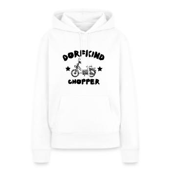Village Mofa village enfant mobylette scooter - Sweat à capuche Premium bio Femme - blanc - Devant - Julia (174cm)