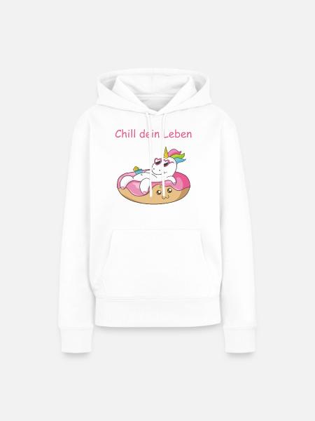 Einhorn - Frauen Premium Bio Hoodie - Weiß