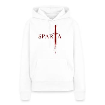Sparta - Frauen Premium Bio Hoodie - Weiß - Vorne - Julia (174cm)