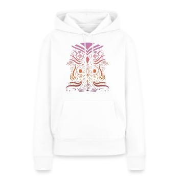 Crâne et os croisés stylés - Sweat à capuche Premium bio Femme - blanc - Devant - Julia (174cm)