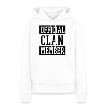 Official Clan Member - Frauen Premium Bio Hoodie - Weiß - Vorne - Julia (174cm)