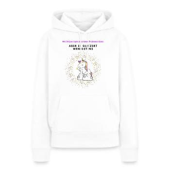 Glitzer - Frauen Premium Bio Hoodie - Weiß - Vorne - Julia (174cm)