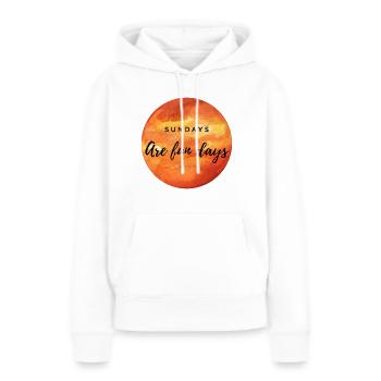 Sunday is Funday - Women’s Premium Organic Hoodie - white - Front - Julia (174cm)