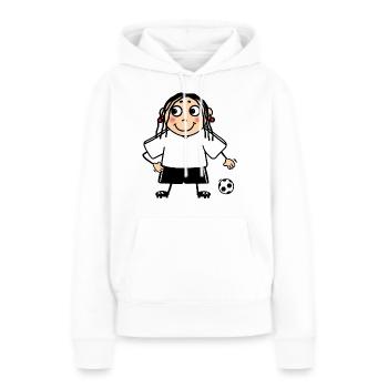 Frauenfußball Damenmannschaft neutral weiß - Frauen Premium Bio Hoodie - Weiß - Vorne - Julia (174cm)