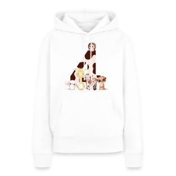 4-jähriges Jubiläum - vierjähriges Jubiläum Tiere - Frauen Premium Bio Hoodie - Weiß - Vorne - Julia (174cm)