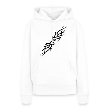 tribal - Sweat à capuche Premium bio Femme - blanc - Devant - Julia (174cm)