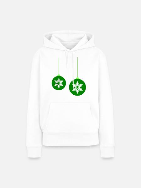 weihnachtskugel stern 2 - Frauen Premium Bio Hoodie - Weiß
